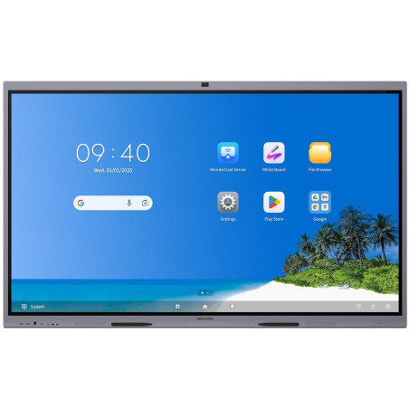 HIKVISION IFP 75"  4K, 8GB/128GB storage, 400 nit, 50 points, Android 14, USB, HDMI, Wifi ,BT,  EDLA, kamera, mikrofon