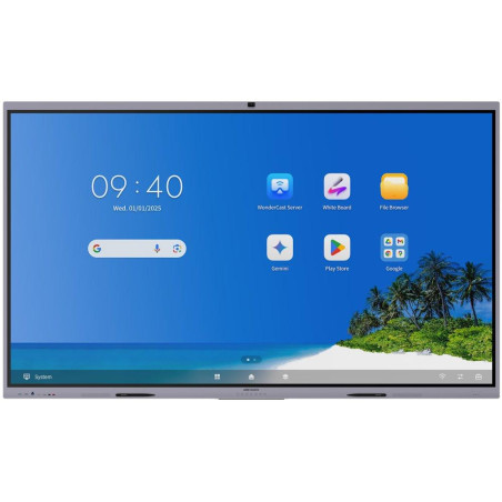 HIKVISION IFP 86"  4K, 8GB/128GB storage, 400 nit, 50 points, Android 14, USB, HDMI, Wifi ,BT,  EDLA, kamera, mikrofon