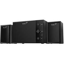 POŠKOZENÝ OBAL - GENIUS repro SW-2.1 350/ 2.1/ 15W/ dřevěné/ barva černá