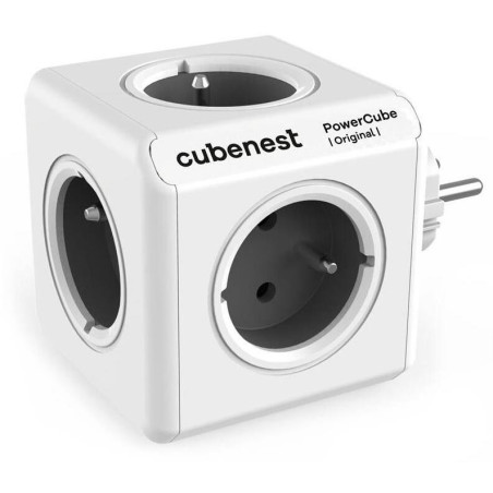 Cubenest Powercube Original,  5× zásuvka, bílá/šedá, dětská pojistka, uzemnění, max. 16A/250V~3680W/50-60Hz