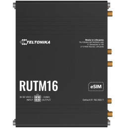 Teltonika RUTM16 průmyslový router   4x LAN, 1x WAN, LTE Telit global, Dual SIM + eSIM, WiFi 5