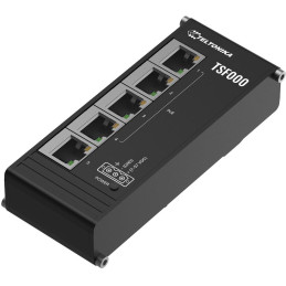 Teltonika TSF000 průmyslový switch, 5x 10/100, 4x PoE+, bez zdroje