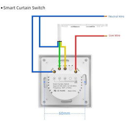IMMAX NEO SMART vypínač Nexa pro ovládání žaluzií a rolet, Zigbee 3.0, 230V, TUYA