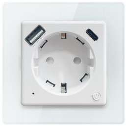 IMMAX NEO SMART chytrá vnitřní zásuvka Nexa bez kolíku (typ F)/ 1x USB/ 1x USB-C/ PD 20W/ Zigbee/ LIDL/ TUYA