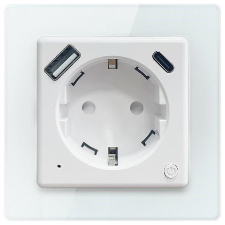 IMMAX NEO SMART chytrá vnitřní zásuvka Nexa bez kolíku (typ F)/ 1x USB/ 1x USB-C/ PD 20W/ Zigbee/ LIDL/ TUYA