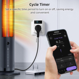 IMMAX NEO SMART chytrá vnitřní zásuvka s teploměrem bez kolíku (typ F)/ 16A/ Wi-Fi/ TUYA/ LIDL