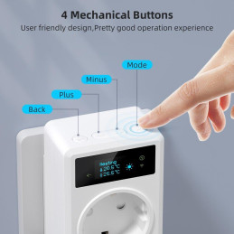 IMMAX NEO SMART chytrá vnitřní zásuvka s teploměrem bez kolíku (typ F)/ 16A/ Wi-Fi/ TUYA/ LIDL