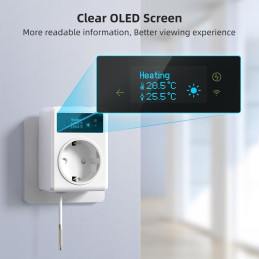 IMMAX NEO SMART chytrá vnitřní zásuvka s teploměrem bez kolíku (typ F)/ 16A/ Wi-Fi/ TUYA/ LIDL