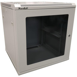 XtendLan 12U/600x600, na zeď, jednodílný, složený, skleněné dveře, šedý-osobní odběr,bez krabice