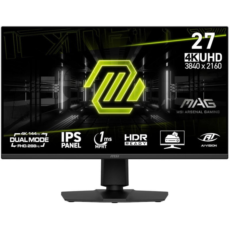MSI Gaming MAG 275UPD E14/ 27"/ 3840x2160/ IPS/ 1ms/ 144Hz/ 250cd/m2/ 1500:1/ HDMI/ DP/ VESA/ černý