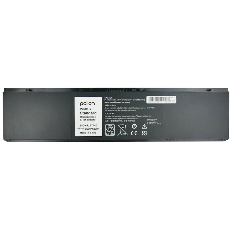 TRX Baterie Polion 34GKR pro notebooky DELL451-BBFS Latitude E7440 E7450 - 6700mAh 50Wh /neoriginální