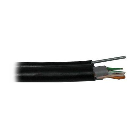 PLANET kabel UTP, drát, 4pár, Cat 5e, PE+PVC venkovní dvouplášť, ocelové nosné lanko, Fca, (balení 305m)