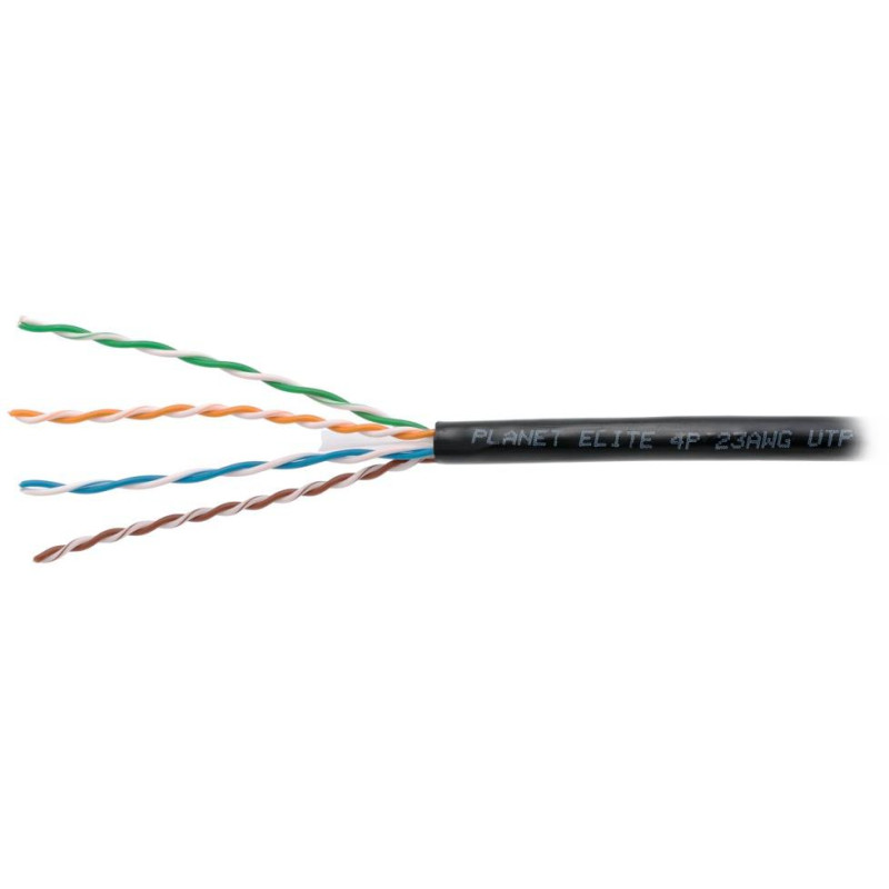 PLANET kabel UTP, drát, 4pár, Cat 6, PE venkovní, Dca, balení 305m