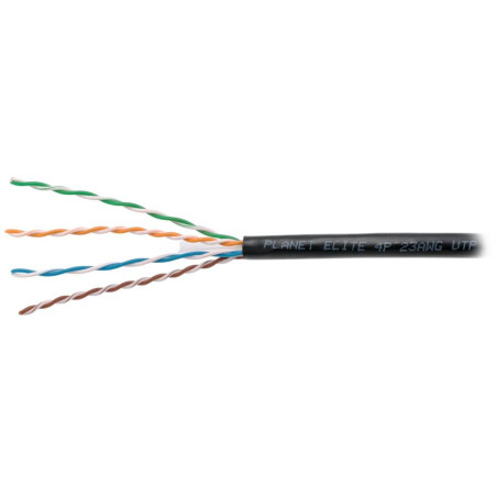 PLANET kabel UTP, drát, 4pár, Cat 6, PE venkovní, Dca, balení 305m