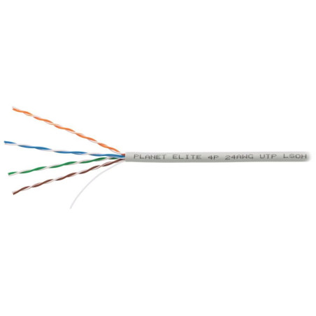 PLANET kabel UTP, drát, 4pár, Cat 5e, LS0H, Planet Elite, Dca, 2404N03, balení 305m, REELEX