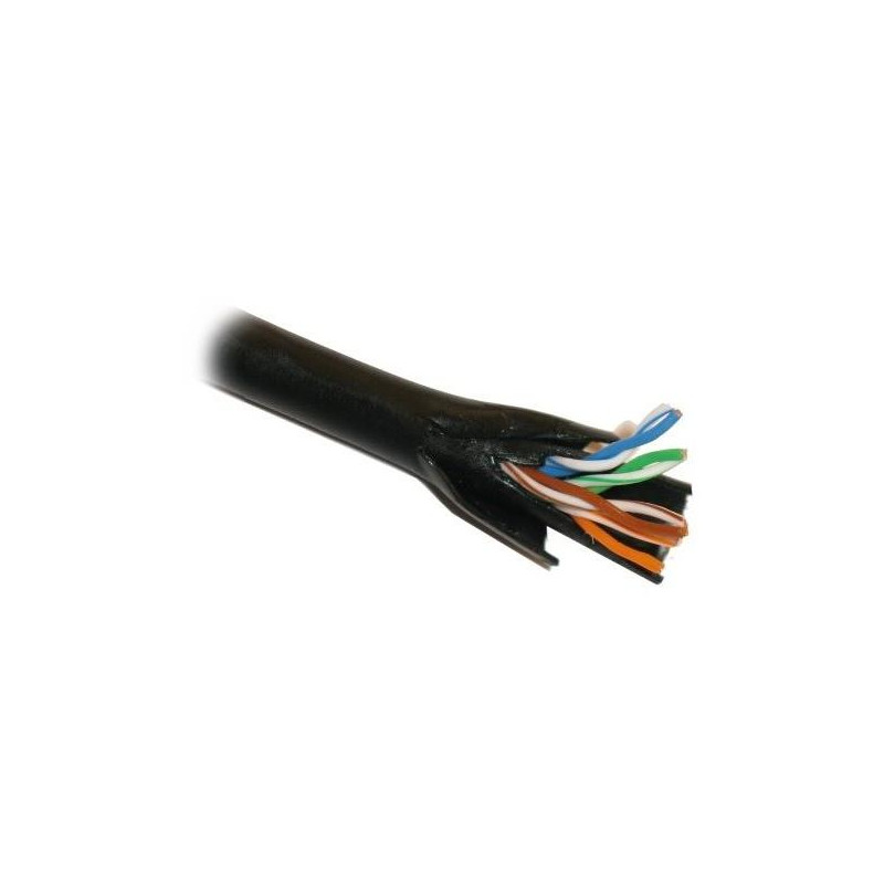 PLANET kabel UTP, drát, 4pár, Cat 5e, PE+PE, Dca, venkovní dvouplášť, balení 305m