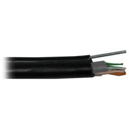 PLANET kabel FTP, drát, 4pár, Cat 5e, PE+PVC venkovní dvouplášť, ocelové nosné lanko, Fca (balení 500m)