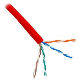 PLANET kabel UTP, lanko, 4pár,Cat 5e Planet Elite červený, balení 305m