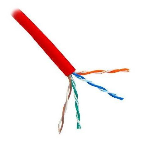 PLANET kabel UTP, lanko, 4pár,Cat 5e Planet Elite červený, balení 305m
