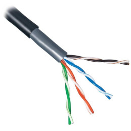PLANET kabel UTP, drát, 4pár, Cat 5e, PE+PVC venkovní dvouplášť, Planet Elite, Dca,metráž z 1km špulky