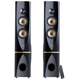 POŠKOZENÝ OBAL - FENDA F&D repro T-88X/ 2.0/ 300W/ černé/ dřevěné/ BT4.2/ FM rádio/ USB/ optický vstup/ dálkové ovládání/ Kara..