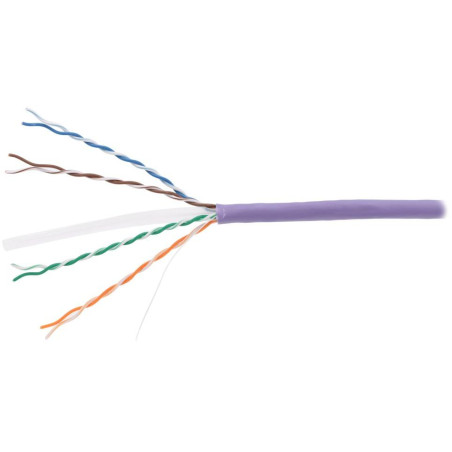 PLANET NO kabel UTP, drát, 4pár, Cat 6, LS0H, Dca, balení 305m, fialový