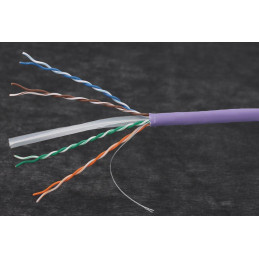 PLANET NO kabel UTP, drát, 4pár, Cat 6, LS0H, Dca, balení 305m, fialový