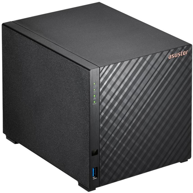 Asustor NAS AS1204T 4x 3,5" SATA/ Realtek RTD1619B, Quad Core 1.7 GHz, 1 GB DDR4 RAM, 1x 2.5GLAN, 3x USB3.2 Gen1