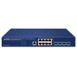 Planet MGS-6311-8UP4X L3 switch, 8x2,5Gb PoE 802.3bt 240W, 4x10Gb SFP+