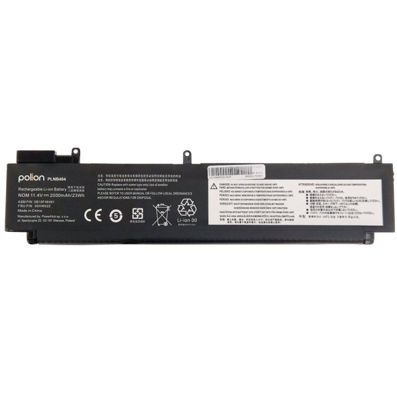 TRX Baterie Polion 00HW022 pro notebooky LENOVO 00HW023 ThinkPad T460s - 11.4V 2000mAh 23Wh /neoriginální