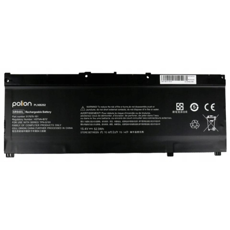 TRX Baterie Polion SR04XL pro notebooky HP Omen 15-CE 17-CB  - Li-Pol 15,4V - 3400mAh 52,3Wh /neoriginální