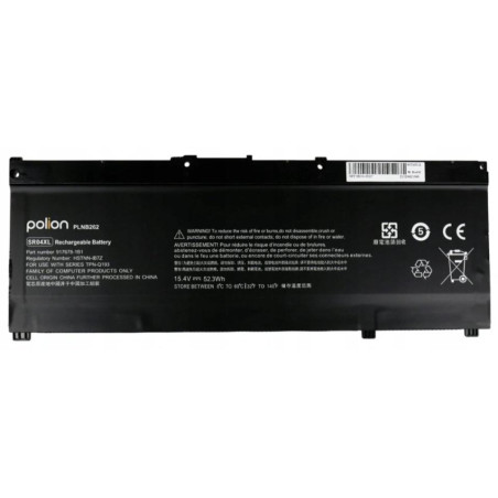 TRX Baterie Polion SR04XL pro notebooky HP Omen 15-CE 17-CB  - Li-Pol 15,4V - 3400mAh 52,3Wh /neoriginální