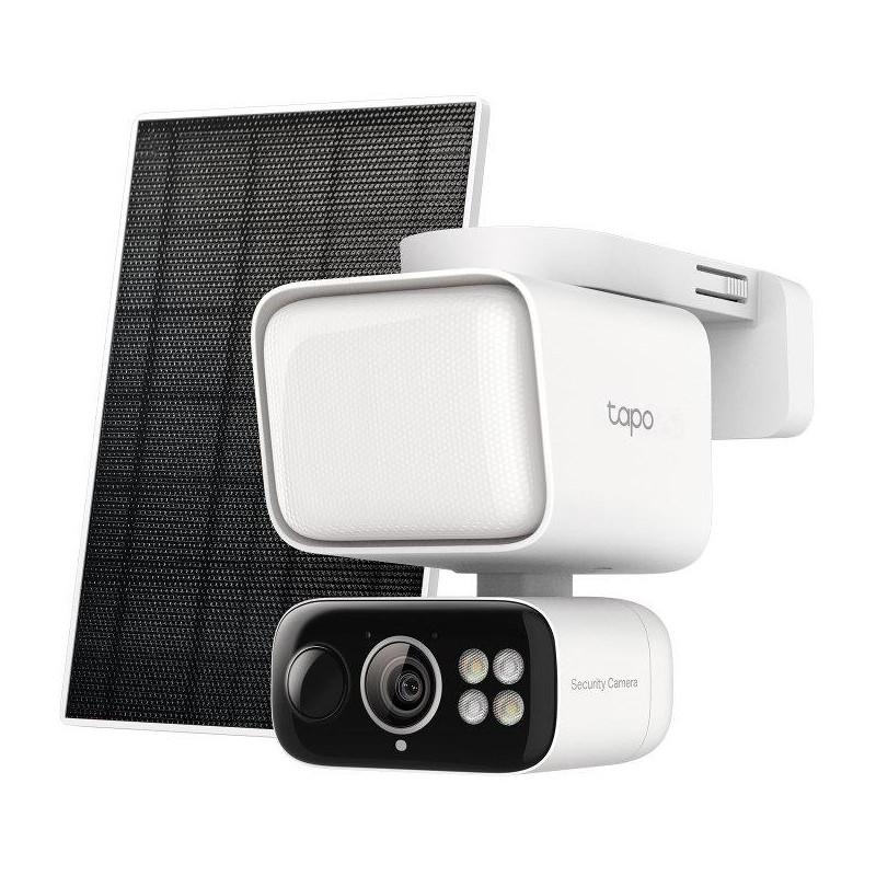 TP-Link Tapo C615F KIT venkovní WiFi Kamera se světlem, 3MPx, 2304×1296, audio, IR 10m, SD, IP65, solar panel, 10400 mAh