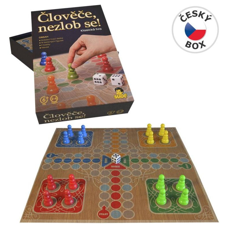 Člověče nezlob se, 34x34cm, figurka 3cm