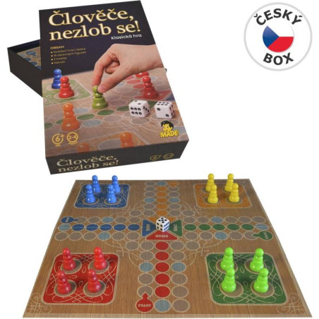 Člověče nezlob se, 34x34cm, figurka 3cm