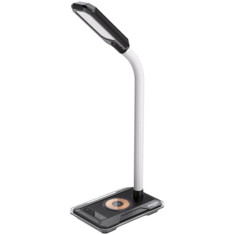 IMMAX LED stolní lampička GAMER RGB/ Qi nabíjení/ RGB/ 250lm/ 5V/2,1A/ USB výstup/ černá