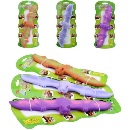 Náramek netopýr barevný na kartě, 25 cm