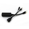 XtendLan POE-PAS-S12B, zestaw Power-over-Ethernet, 100Mb, stabilizowany 12V/1A