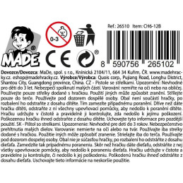 Pistole se střelkami, 28,5 cm