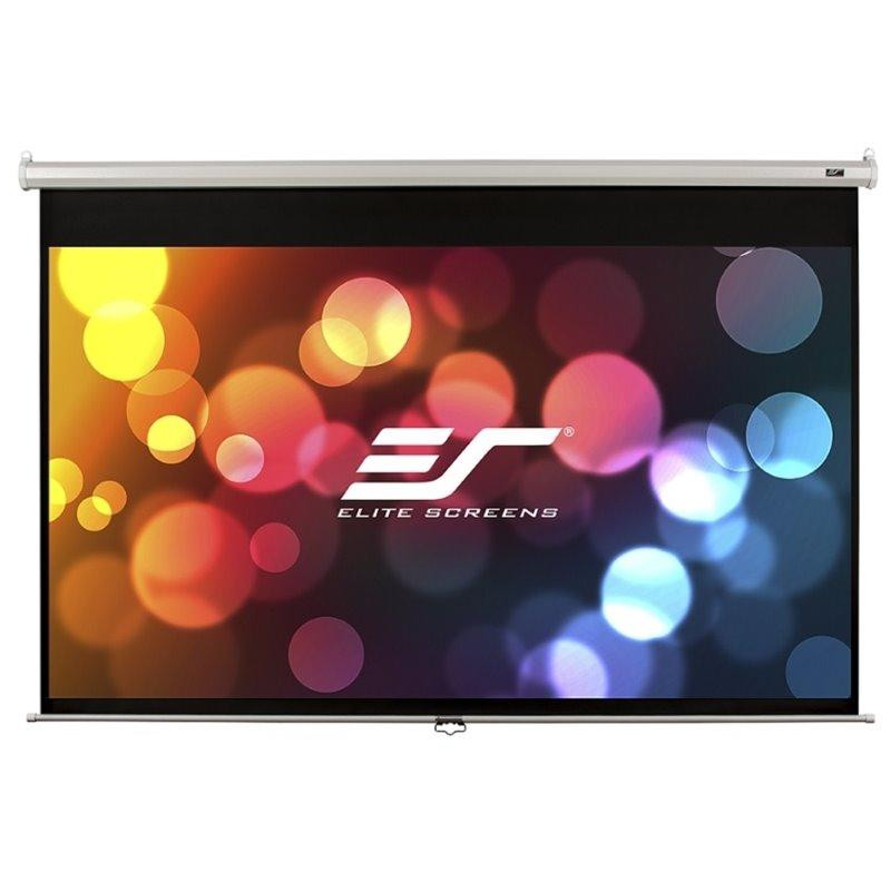 POŠKOZENÝ OBAL - ELITE SCREENS plátno roleta 100" (254 cm)/ 16:9/ 124,5 x 221 cm/ Gain 1,1/ case bílý/ Fiber Glass/ slow retra..