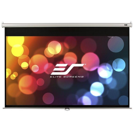 POŠKOZENÝ OBAL - ELITE SCREENS plátno roleta 100" (254 cm)/ 16:9/ 124,5 x 221 cm/ Gain 1,1/ case bílý/ Fiber Glass/ slow retra..