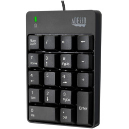 Adesso AKB-601UB/ drátová numerická klávesnice/ odolná proti polití tekutinou/ USB/ černá