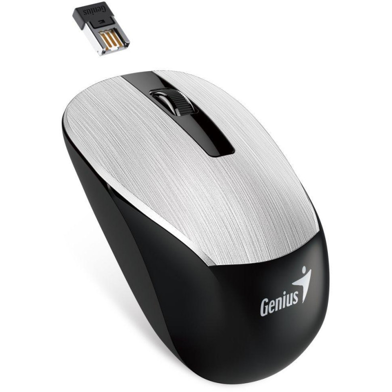 POŠKOZENÝ OBAL - GENIUS NX-7015/ 1600 dpi/ Blue-Eye senzor/ bezdrátová/ stříbrná
