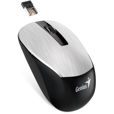 POŠKOZENÝ OBAL - GENIUS NX-7015/ 1600 dpi/ Blue-Eye senzor/ bezdrátová/ stříbrná