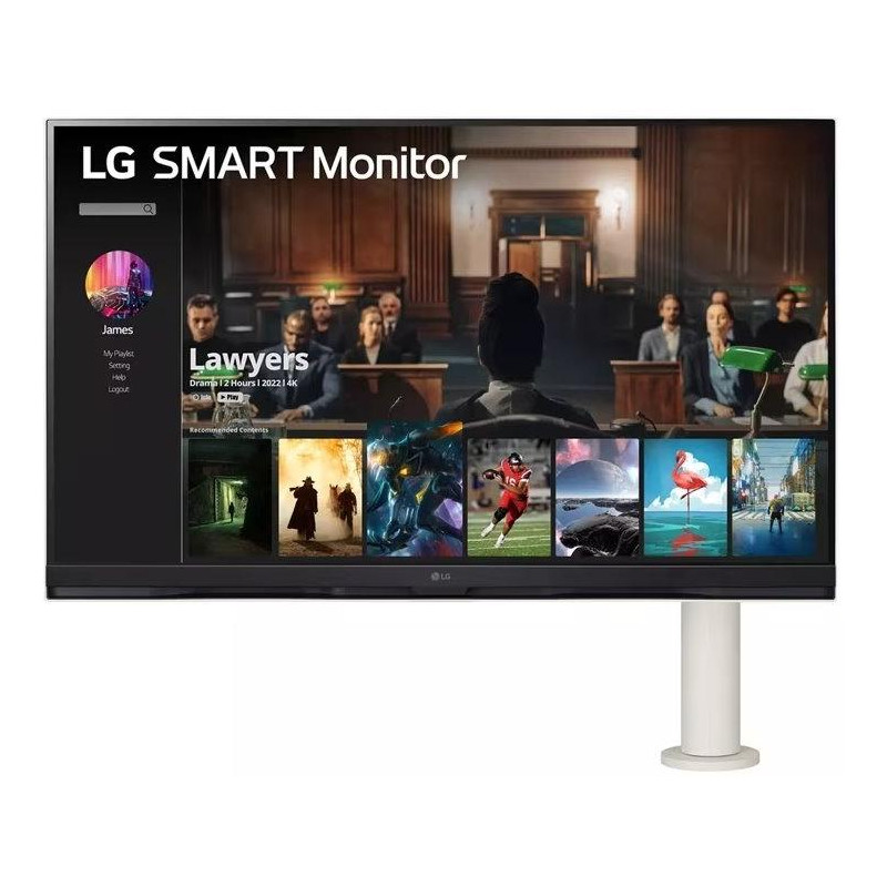 LG monitor 32SQ780S-W / VA / 31,5" / 4K 3840x2160 / 16:9 / 250cdm / 5ms / HDMI / USB-C//repro 5Wx2 /pivot/ výškově nast.