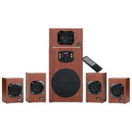 POŠKOZENÝ OBAL - GENIUS repro SW-HF 5.1 4600 Ver. II/ 5.1/ 120W/ Dřevěné/ Dálkový ovladač