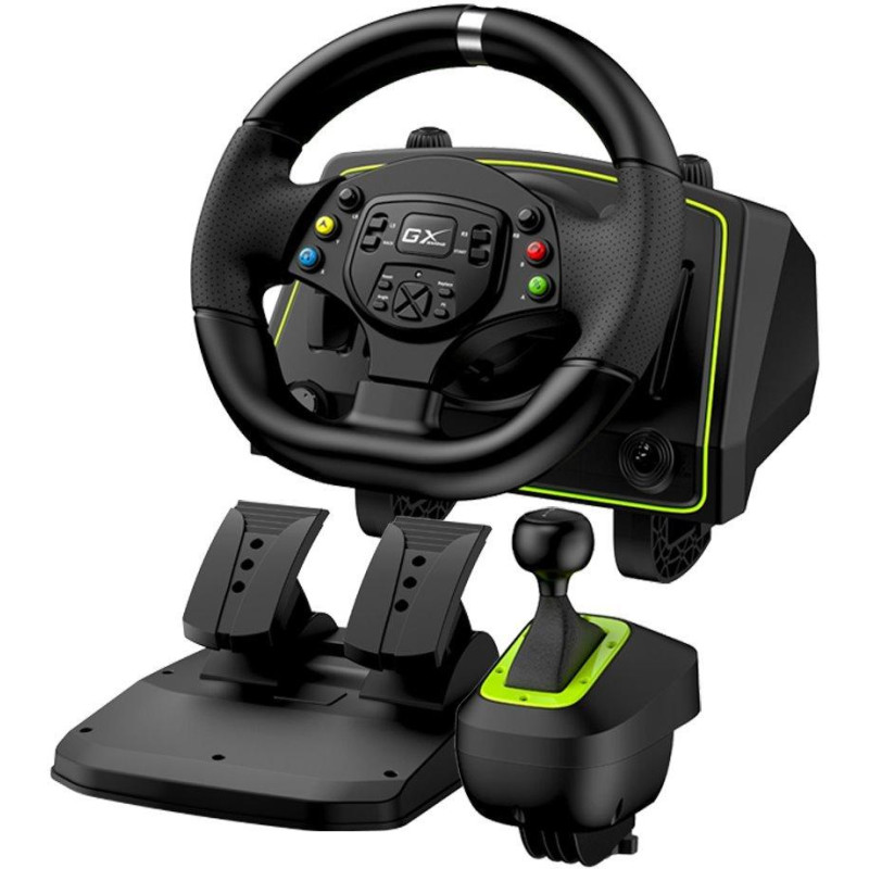 POŠKOZENÝ OBAL - GENIUS GX Gaming volant SpeedMaster X2/ drátový/ USB/ 1080° rotační a vibrační/ pedály/ řadící páka/ pro PC, ..