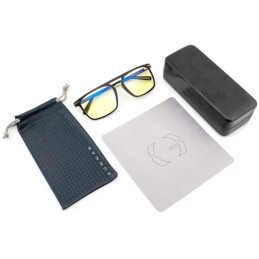 GUNNAR kancelářske/herní brýle  BARTON ONYX jantarová skla BLF 65 GUNNAR focus