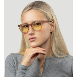 GUNNAR kancelářske/herní dioptrické brýle  TINDRA READER ROSE LATTE * jantarová skla * BLF 65 * dioptrie +1