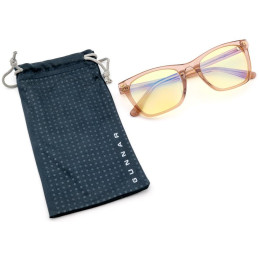 GUNNAR kancelářske/herní dioptrické brýle  TINDRA READER ROSE LATTE * jantarová skla * BLF 65 * dioptrie +2.5